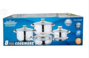 Elegant Stainless Steel Eight-Piece Cookware Set