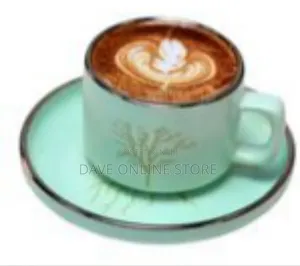 Set of 6 Rustic Charm Ceramic Coffee Cups and Saucers