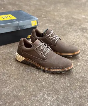 Brown Leather Cat Lifestyle Shoes
