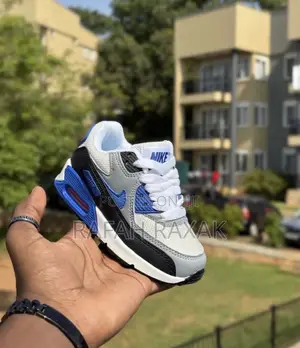White,Grey,And Blue Colorways Nike Air Max 90 Sneakers