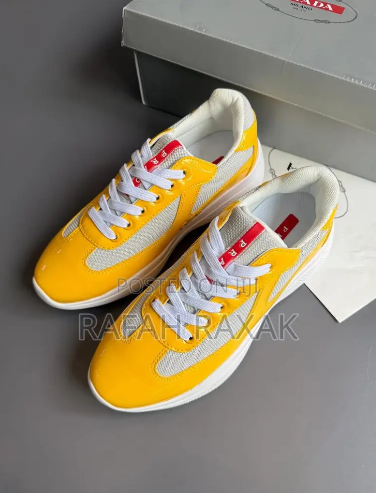 Petent Leather Prada America’S Cup Sneakers