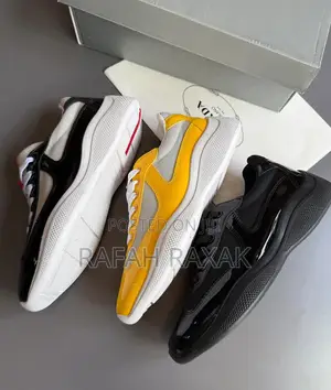 Petent Leather Prada America’S Cup Sneakers
