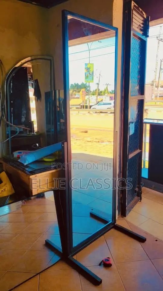 Metallic Standing Mirror