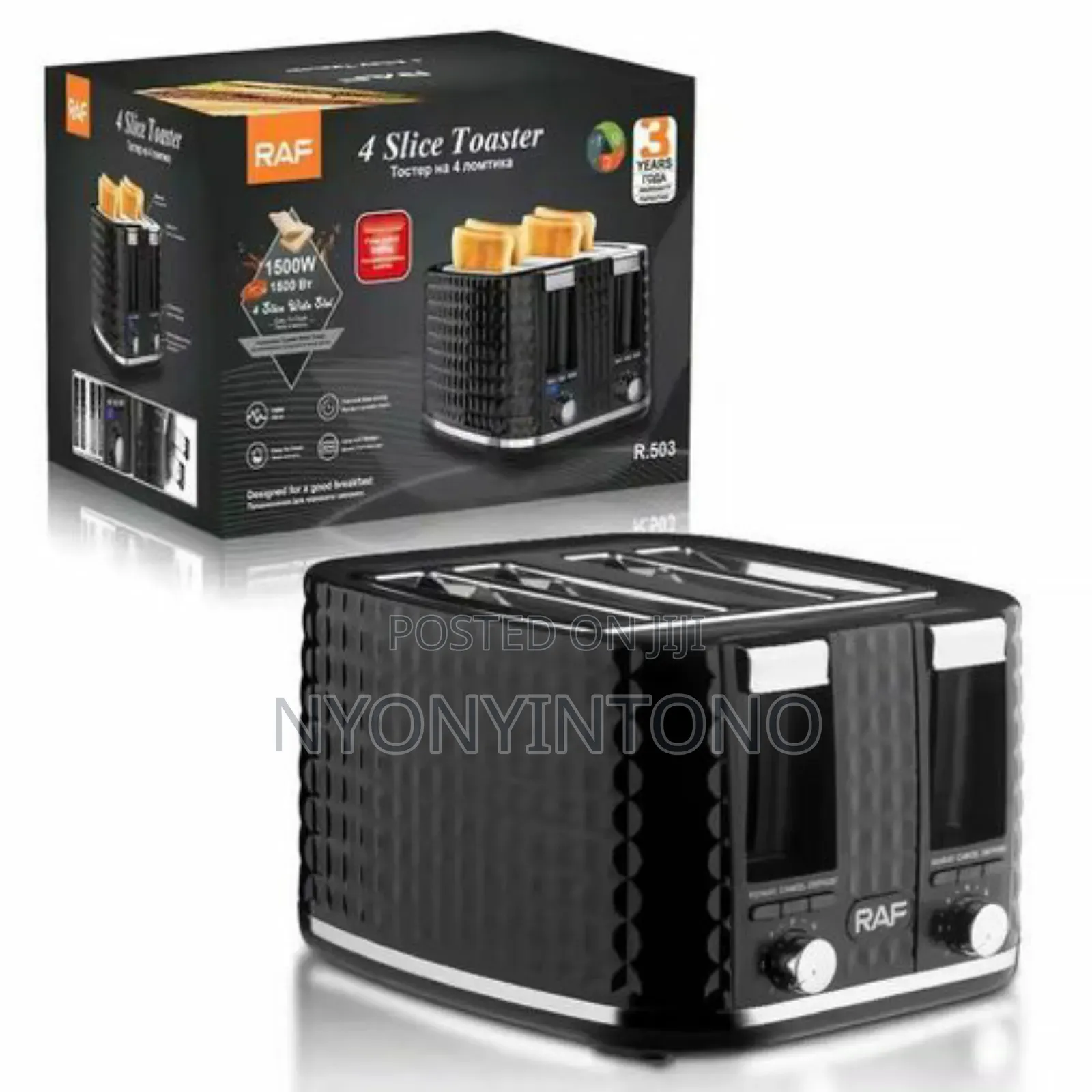 Raf 4slice Toaster With Diamond Design