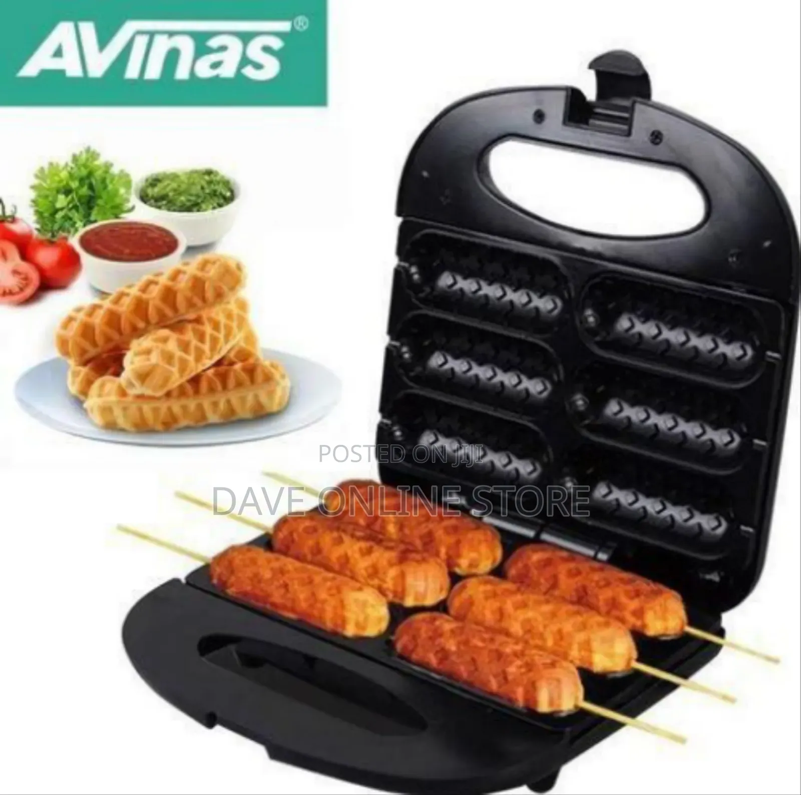 Avinas 6-in-1 Hot Dog/Sausage Waffle Maker