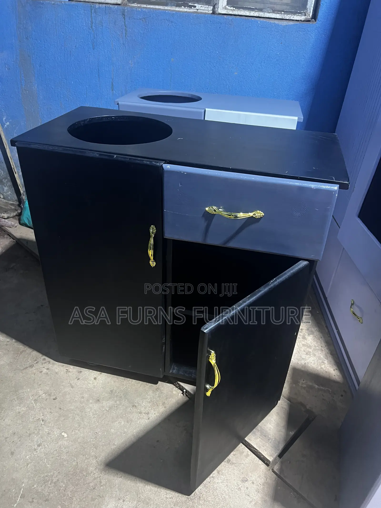 Black and White Gas Cabinet