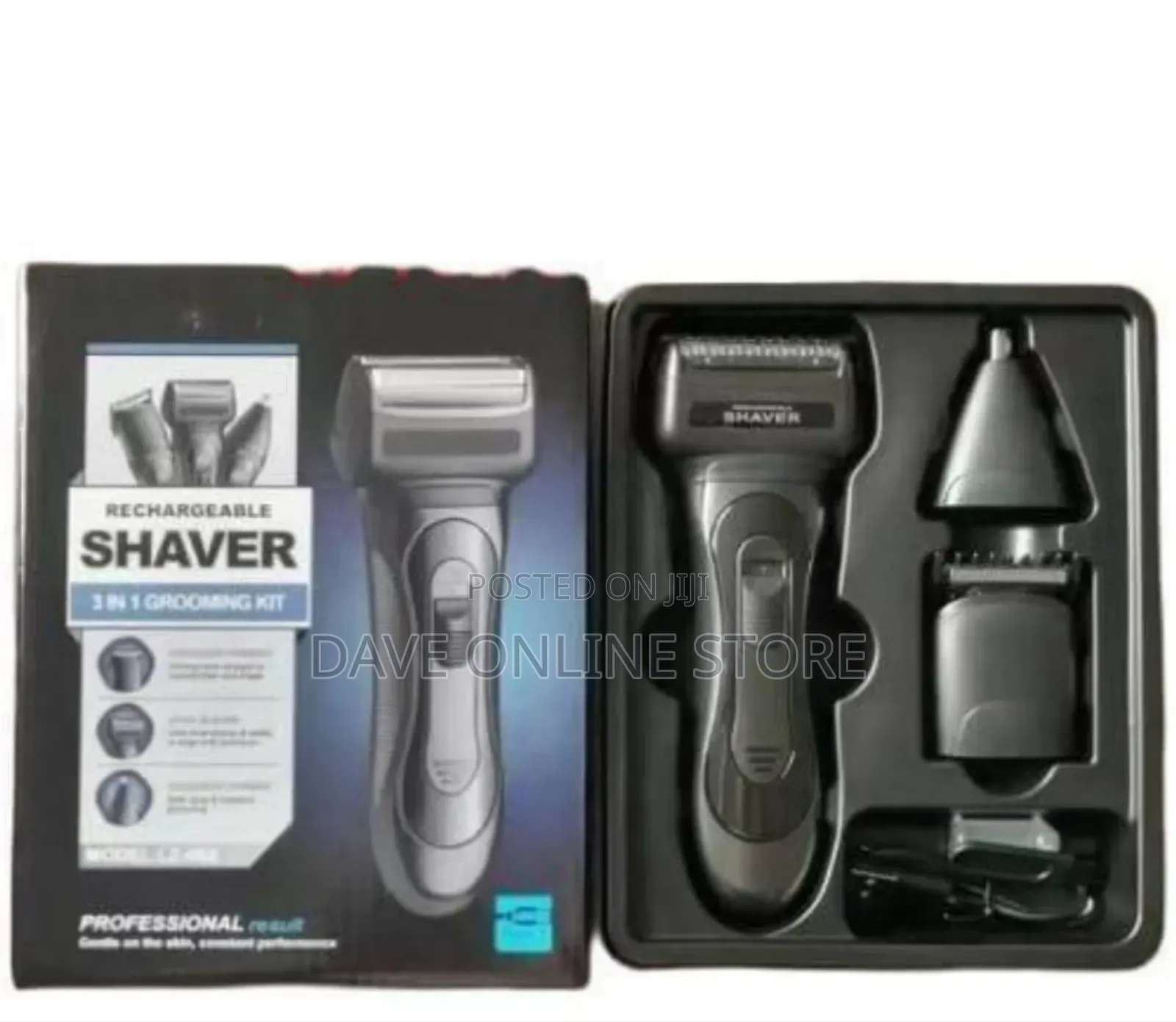 Professional 3-in-1 Rechargeable Grooming Kit and Shaver