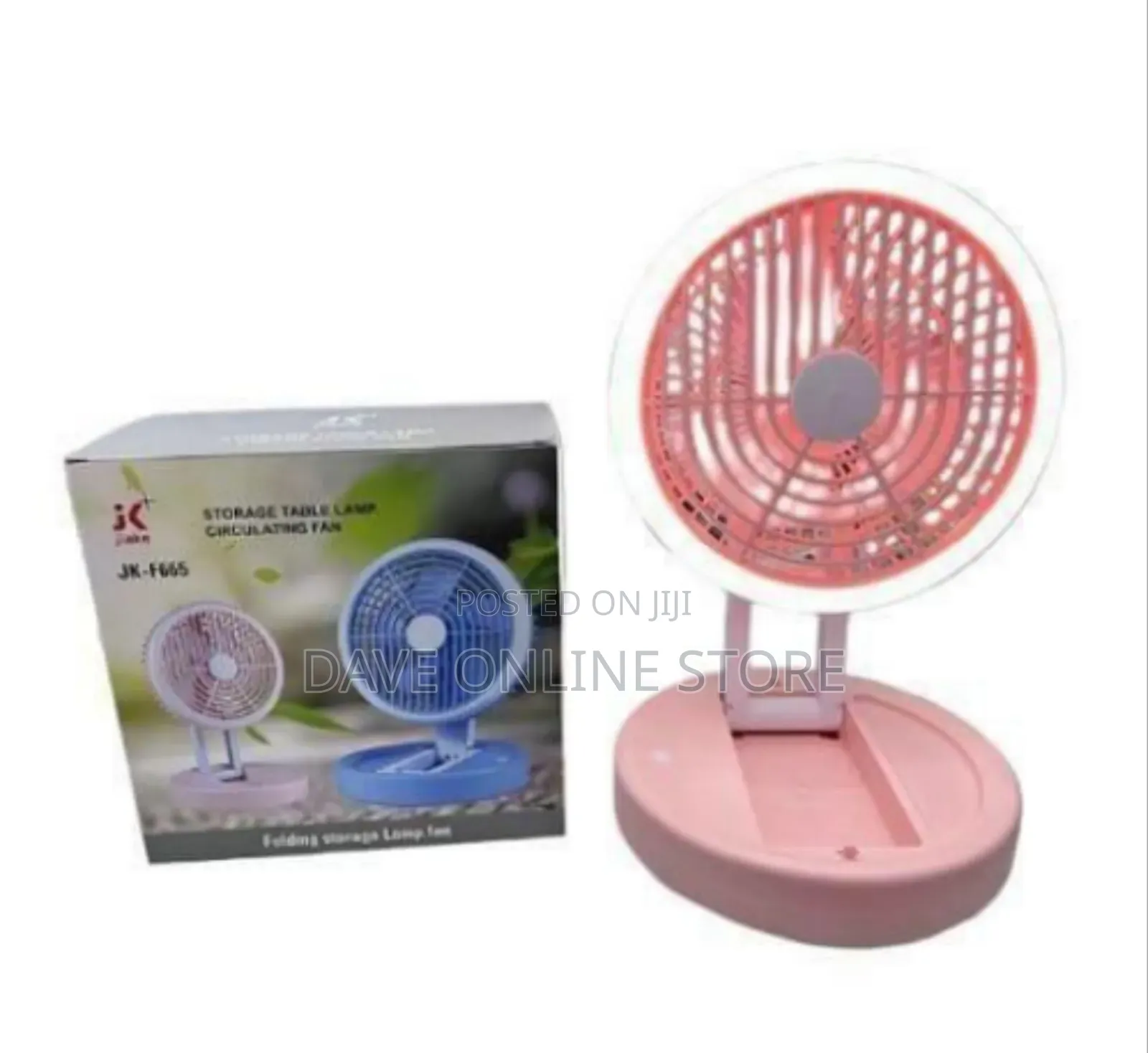 Multi-Functional Folding Storage Table Lamp and Circulating Fan