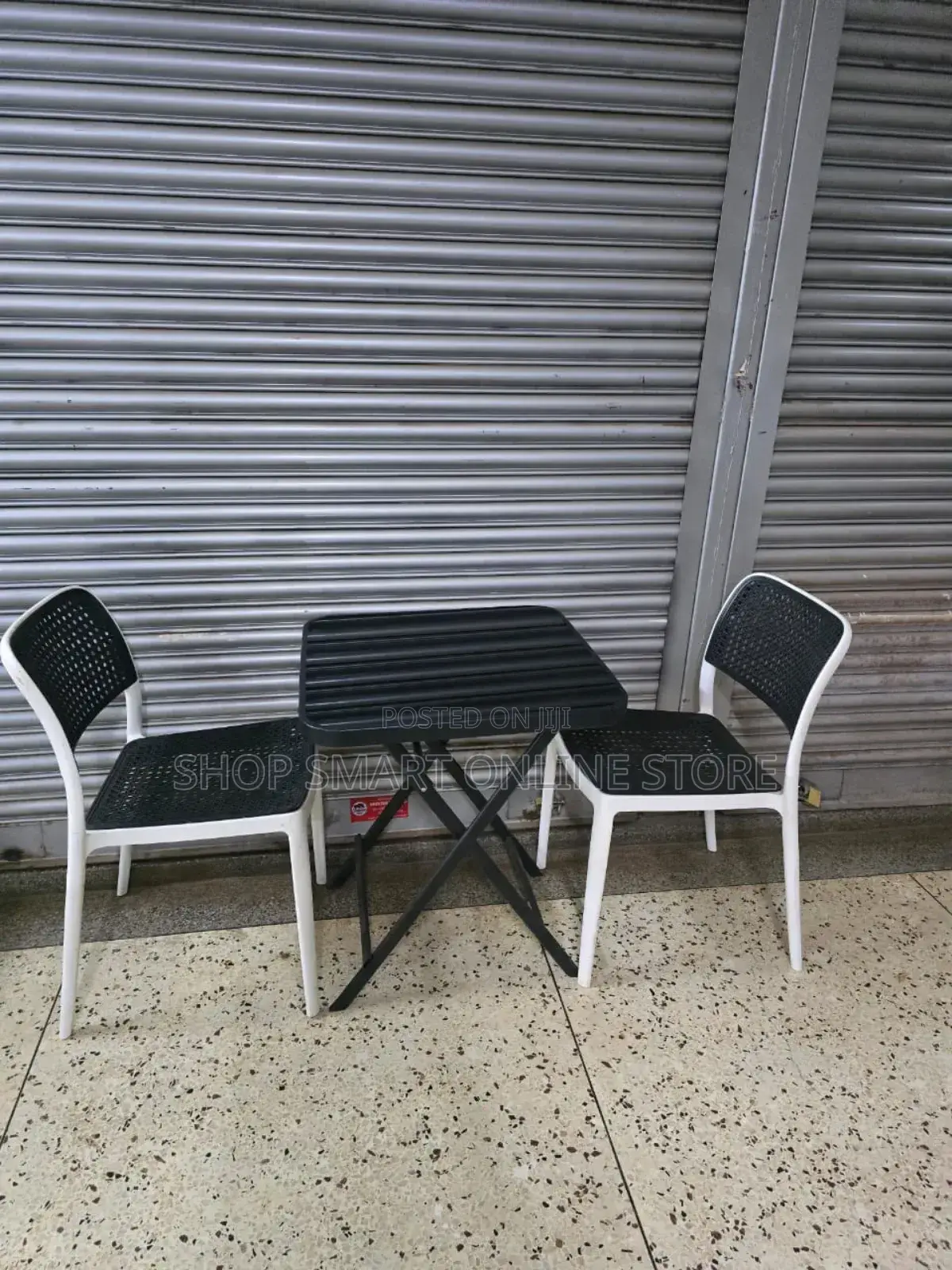 Centre Dining Foldable Glass Table and 2 Chairs