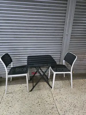 Centre Dining Foldable Glass Table and 2 Chairs
