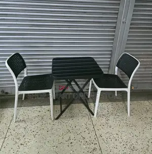 Centre Dining Foldable Glass Table and 2 Chairs
