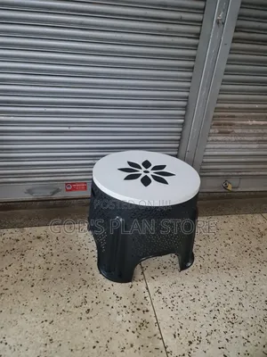 60cm Plastic Coffee Table Plastic Coffee Table (Black)