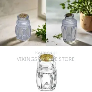 Elegant Fluted Glass Storage Canister With Clear Lid