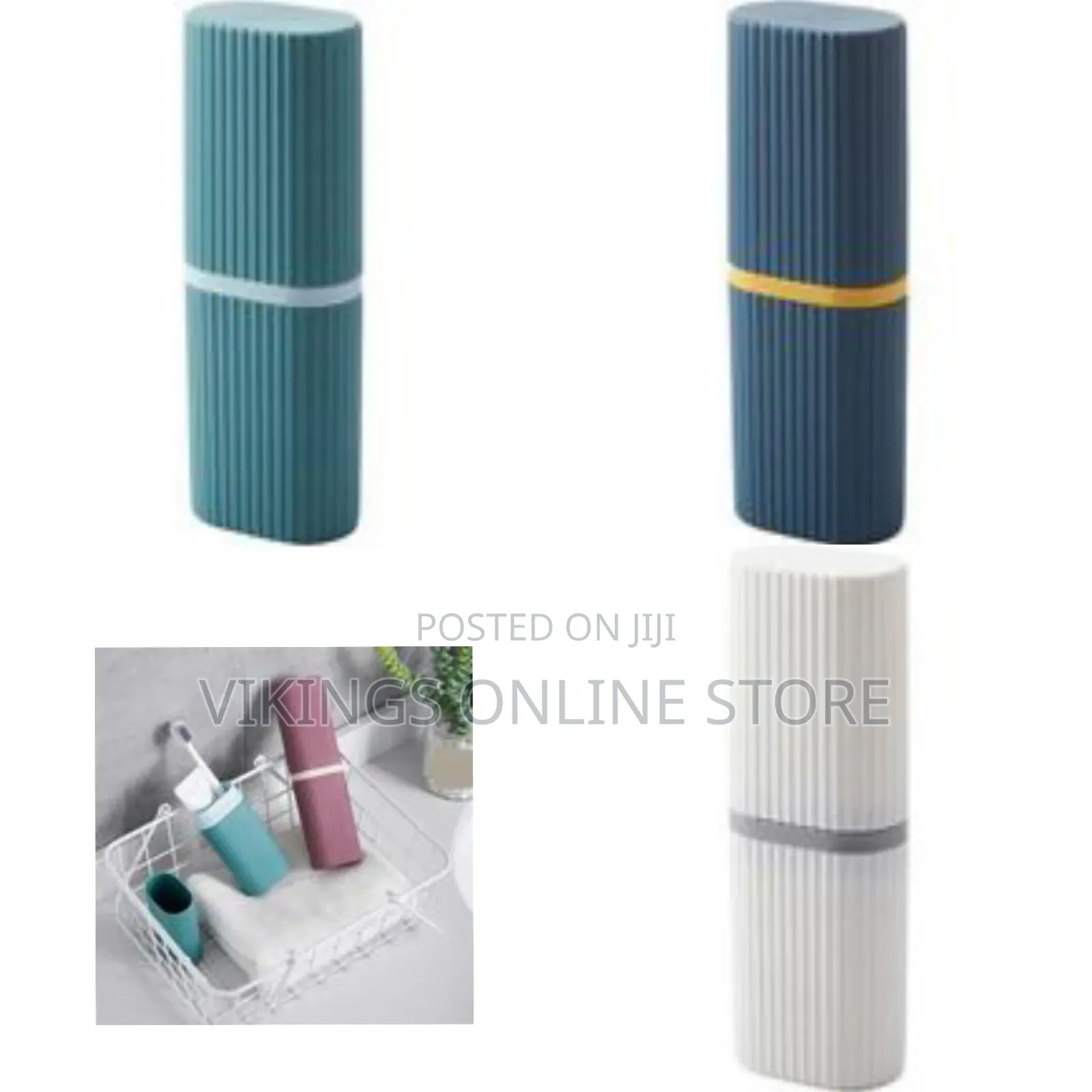 Portable Travel Toothbrush and Toothpaste Container - Multicolor