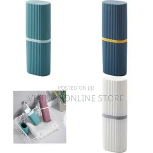 Portable Travel Toothbrush and Toothpaste Container - Multicolor