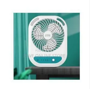 Winningstar Portable Rechargeable Desk Fan With Built-in Led Light