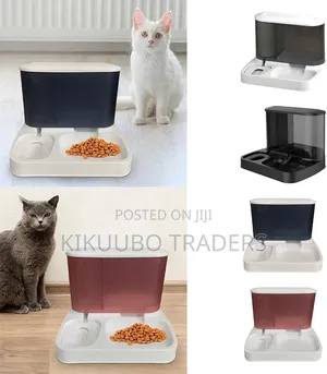 Food Dispenser Water Bowl Portable Pets Feeder