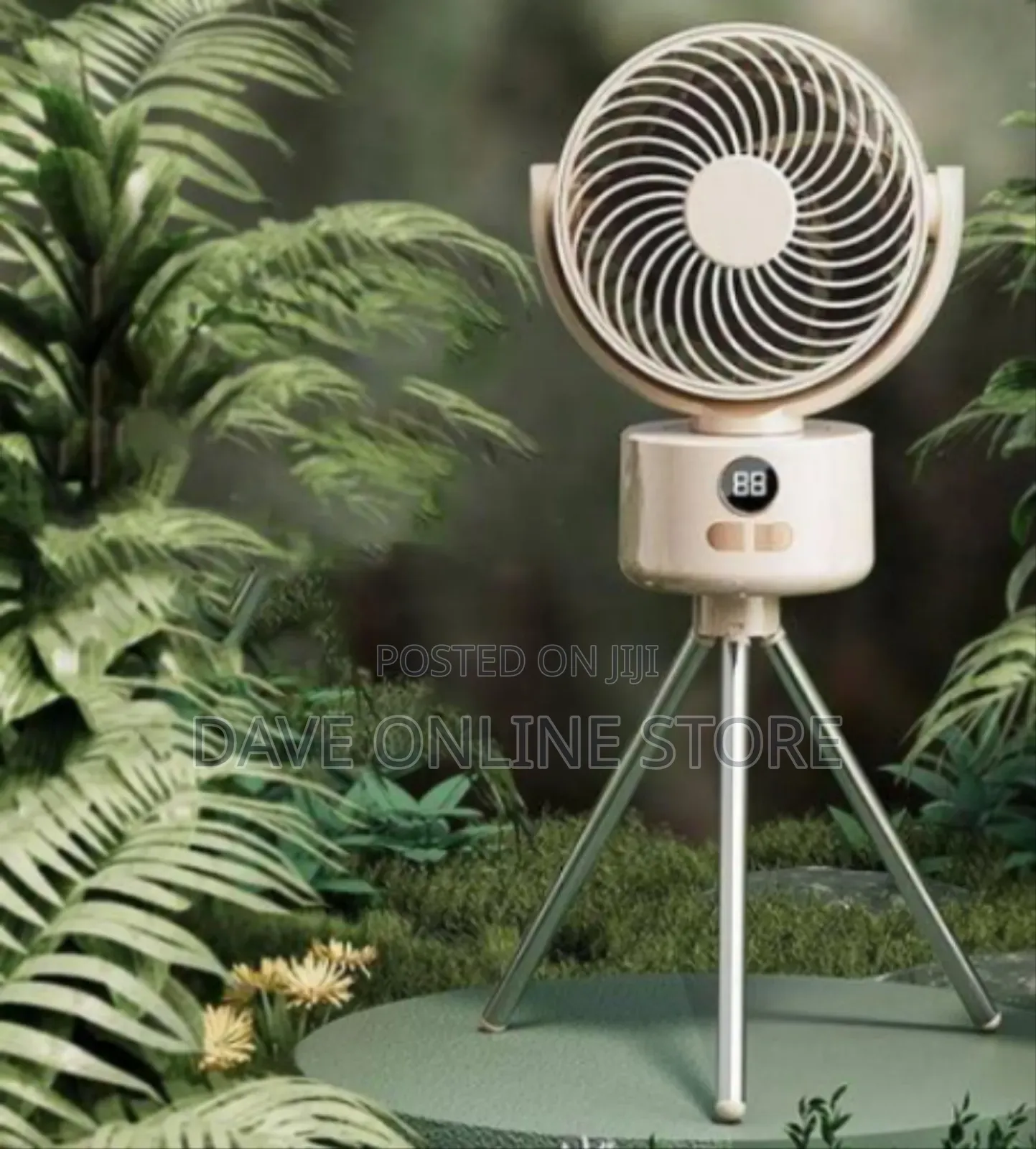 Versatile Portable Tripod Fan With Digital Display