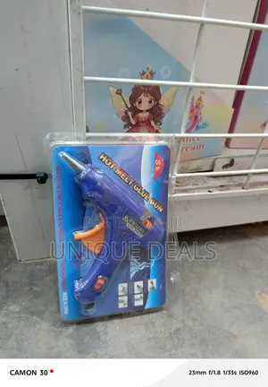 Blue 20-Watt Hot Melt Glue Gun for Crafts and Repairs.