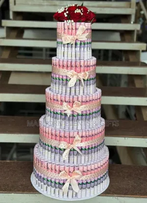 Flowers Mixed With Money Bouquet