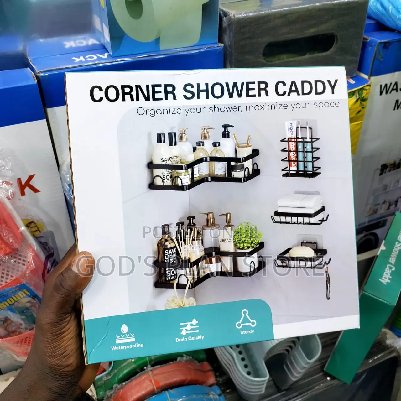 5pcs Corner Shower Caddy Bathroom Rack