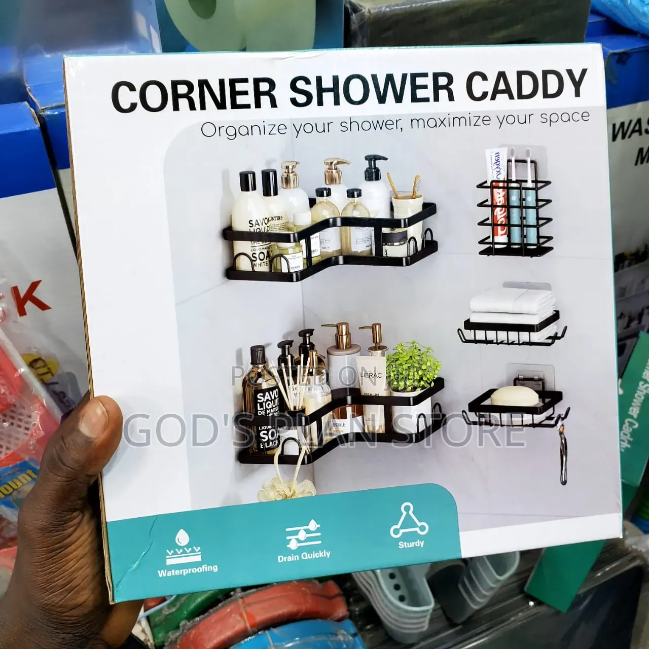 5pcs Corner Shower Caddy Bathroom Rack