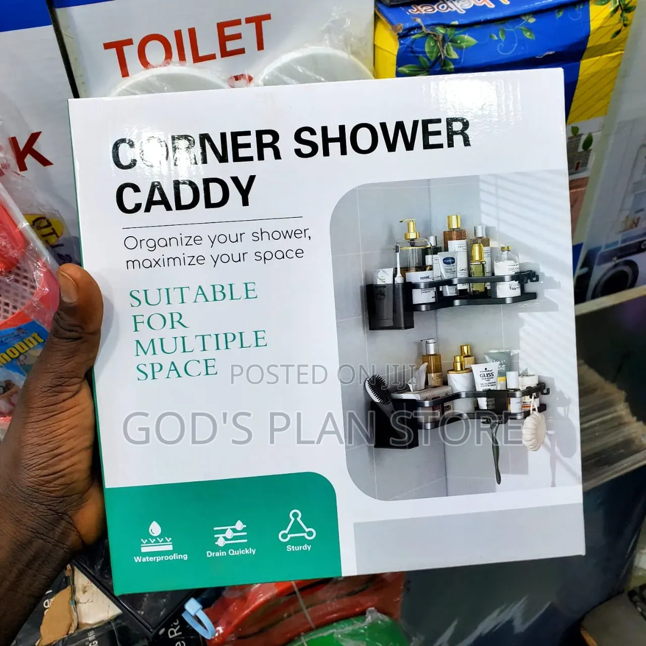 2pcs Corner Shower Caddy Organizer