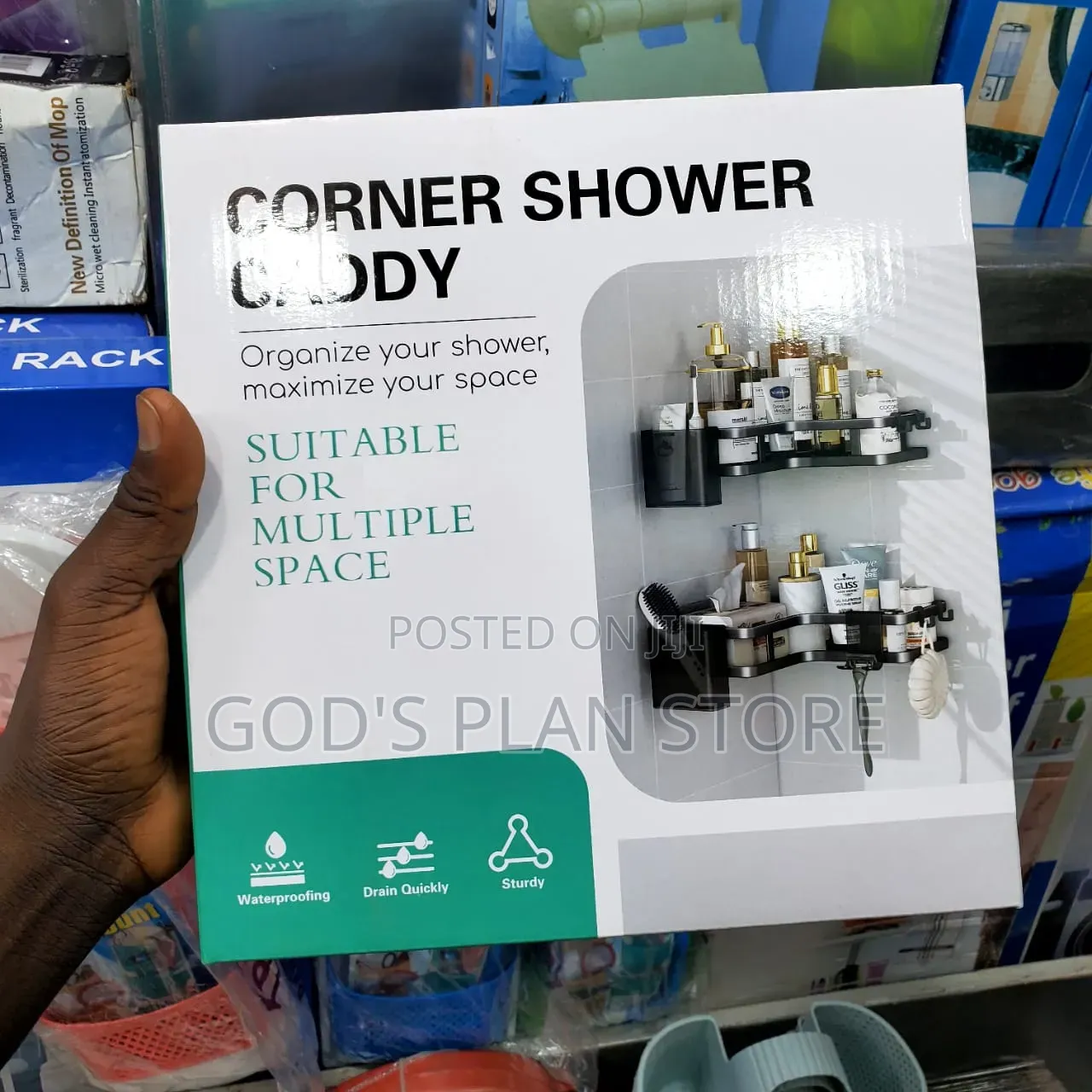 2pcs Corner Shower Caddy Organizer