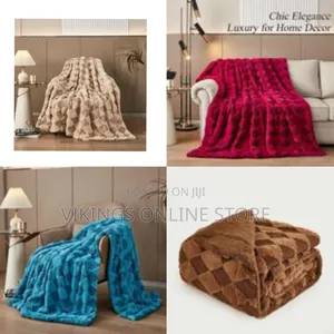 Cozy Plush Faux Fur Throw Blanket - Multicolor