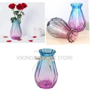 Modern Style Glass Flower Vase - Multicolor