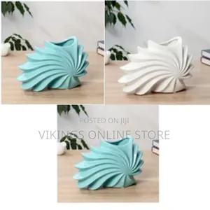 Swirling Decorative Ceramic Vase / Sculpture - Multicolor