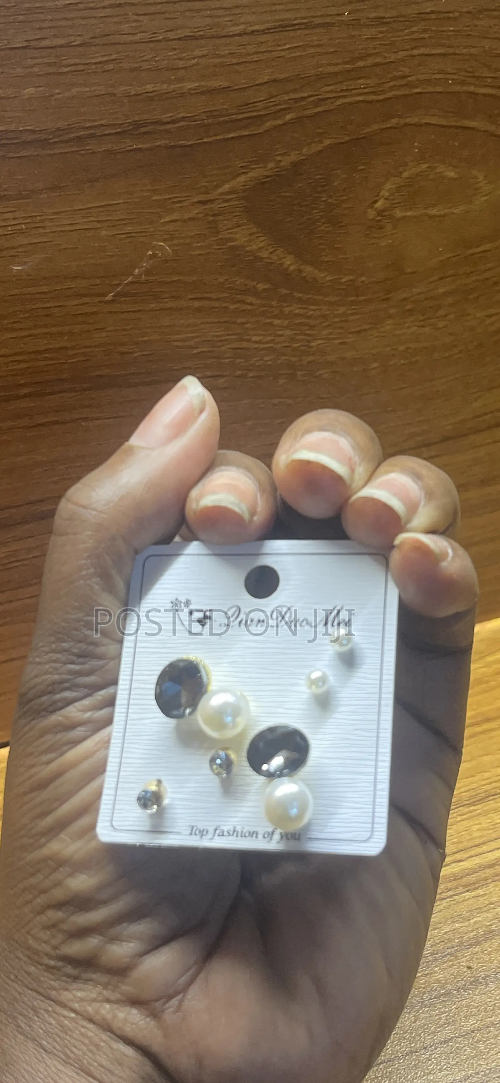 3 Pair Set Stud Ear Rings