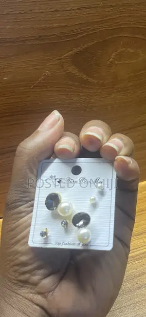 3 Pair Set Stud Ear Rings