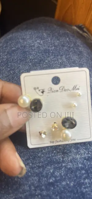 3 Pair Set Stud Ear Rings