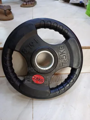 7.5kg Rubber-Coated Cast Iron Weight Plate.