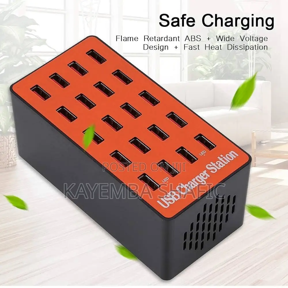 100w 20-Port Intelligent Usb Charging Station Hub