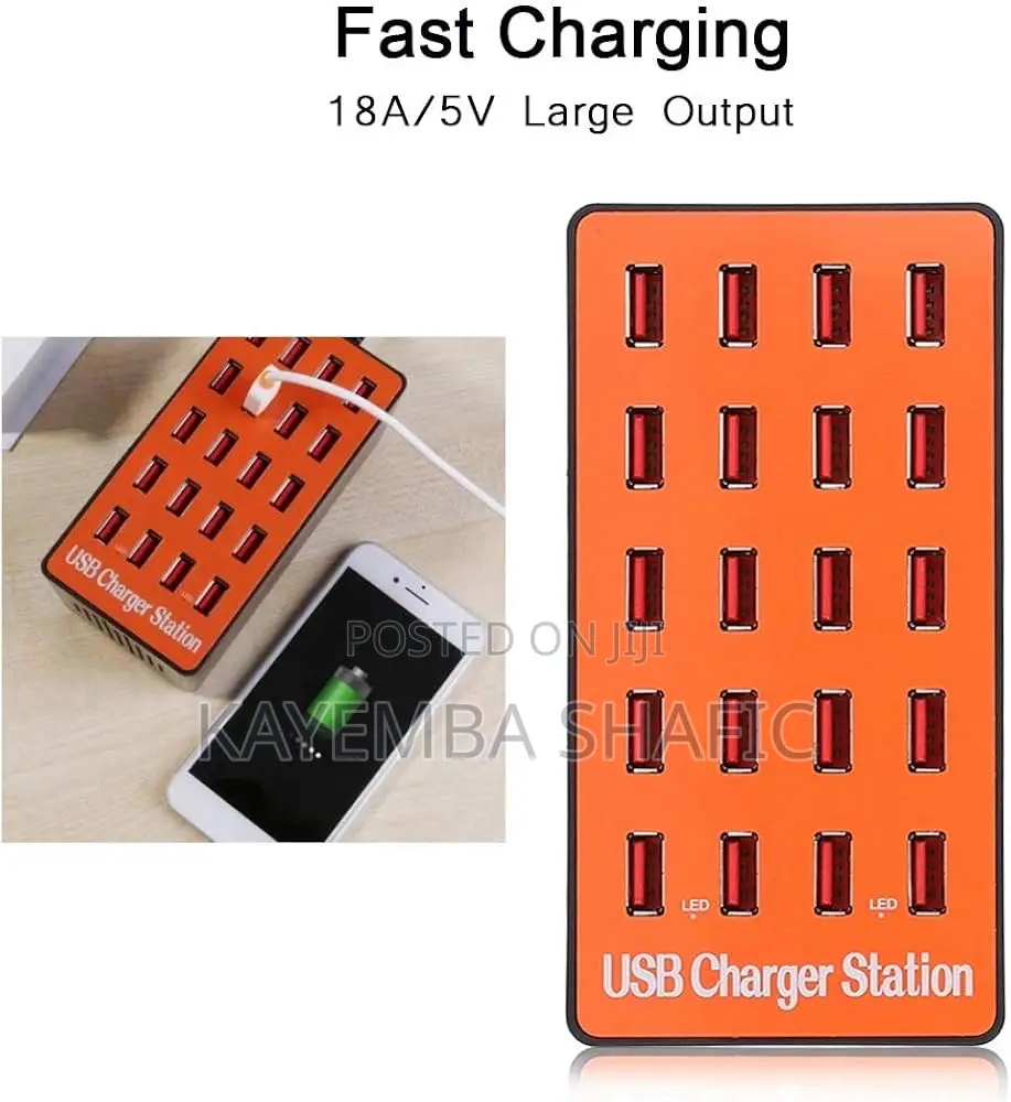 100w 20-Port Intelligent Usb Charging Station Hub