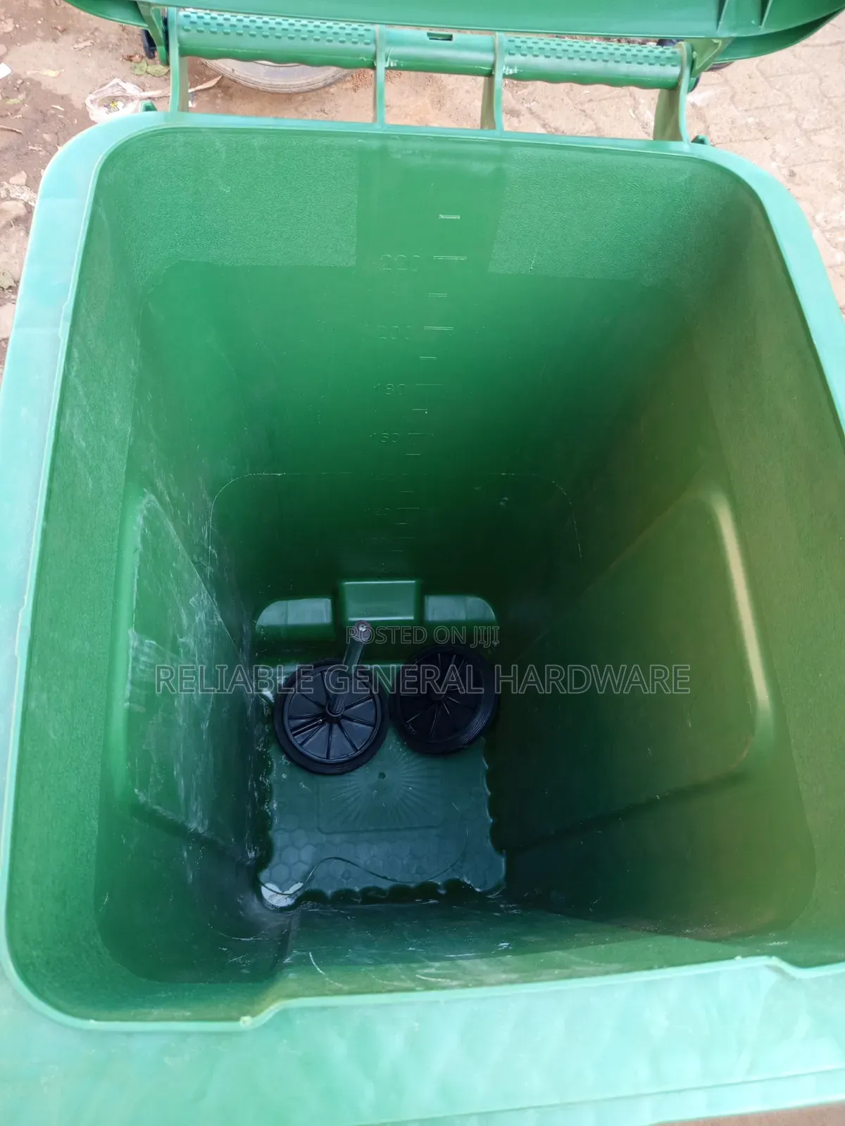 Dust Bin With Wheels Heavy Duty 240litres Green