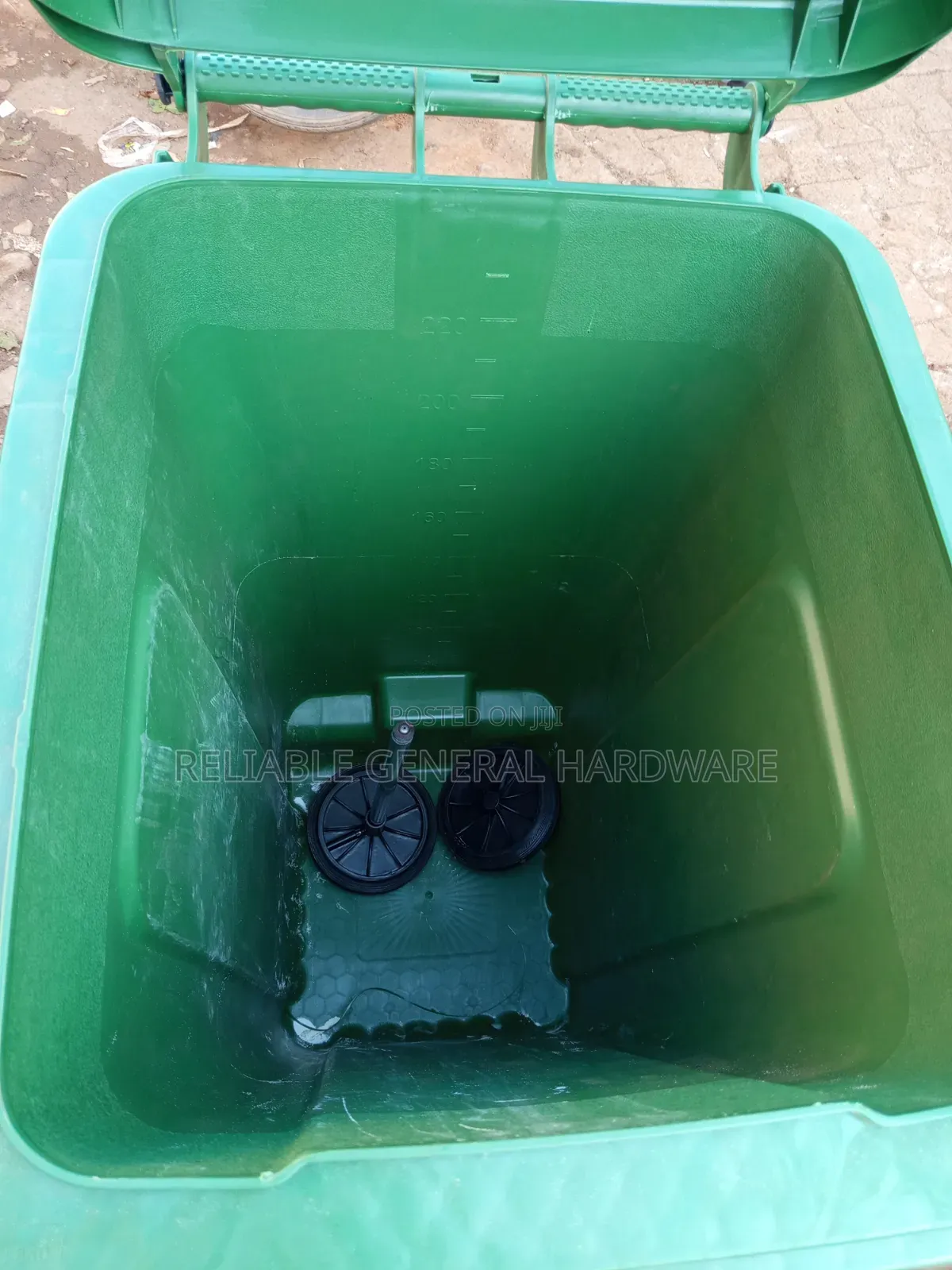 Dust Bin With Wheels Heavy Duty 240litres Green