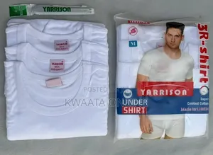 Yarisson Genuine Pure Cotton 3pcs Undershirts-White