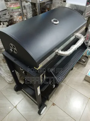 Heavy-Duty Double-Large Stainless Steel Charcoal BBQ Grill.