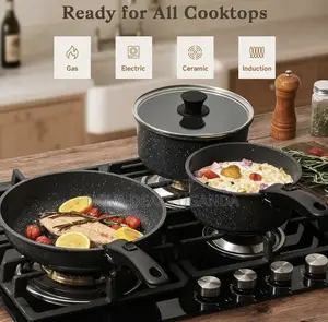 Aluminum 11pcs Pots and Pans Set Non-Stick Cookware Set