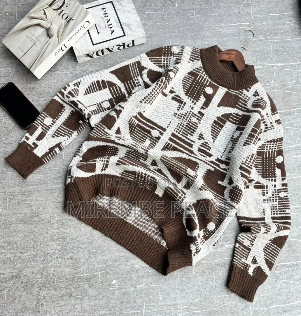 Graphic Intarsia Knitted Sweaters