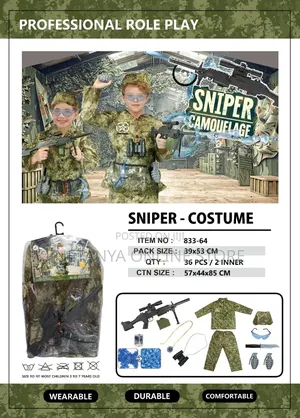 Military Kids Pretend Play Costume