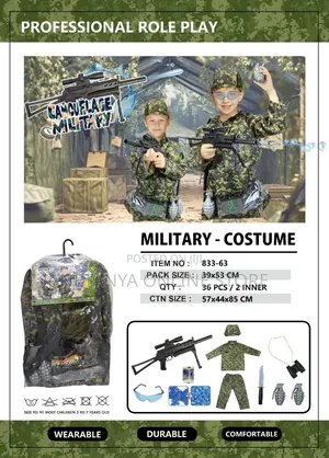 Military Kids Pretend Play Costume