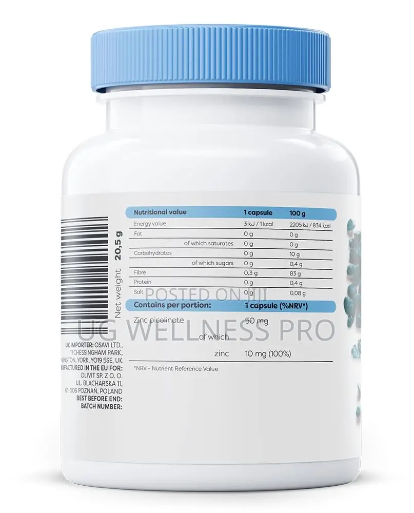 The Osavi Zinc Picolinate 50 Mg (60 Vegan Capsules)