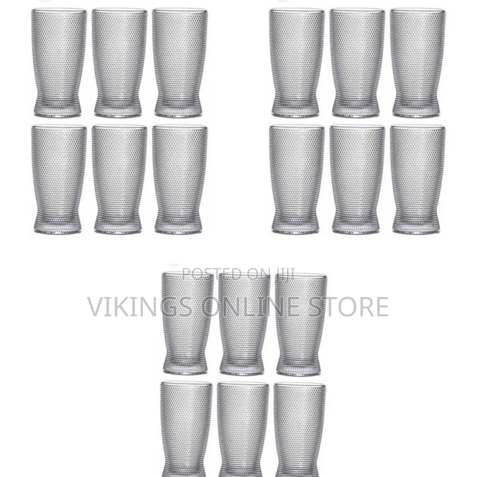 6 Quality Drinking Glasses - Clear