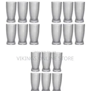 6 Quality Drinking Glasses - Clear