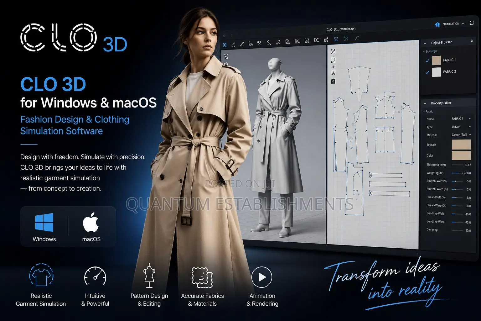 Clo 3d for [Win/Mac] | Fashion Design and Clothing Simulation Software