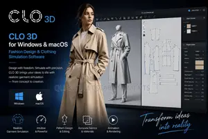 Clo 3d for [Win/Mac] | Fashion Design and Clothing Simulation Software